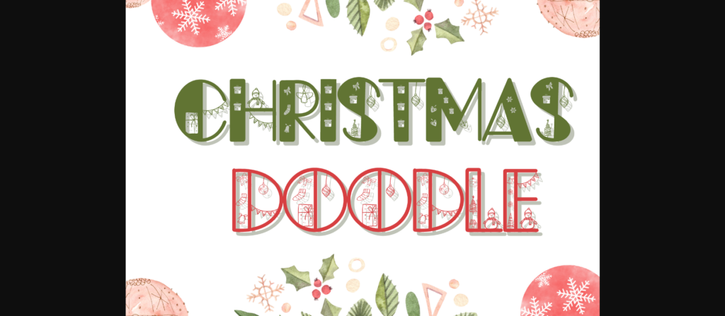 Christmas Doodle Font Poster 3