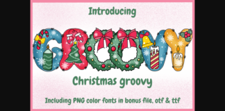 Christmas Groovy Font Poster 1