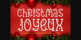 Christmas Joyeux Font Poster 1