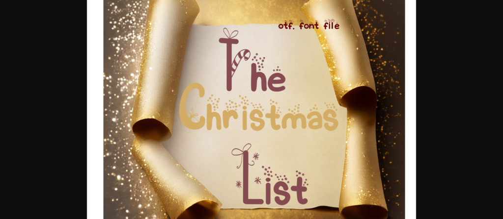 Christmas List Font Poster 3