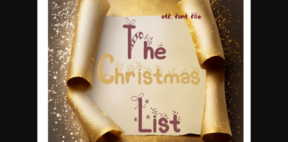 Christmas List Font Poster 1