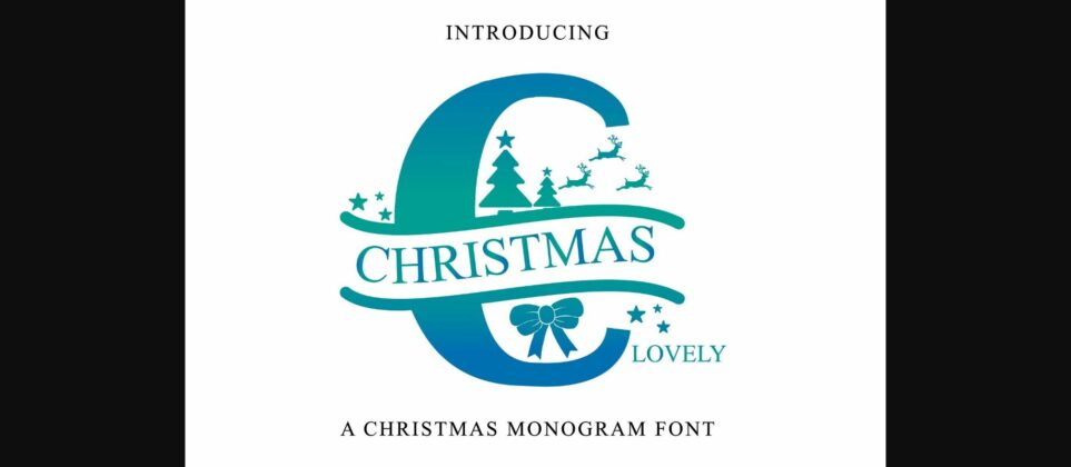 Christmas Lovely Monogram Font Poster 3