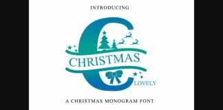 Christmas Lovely Monogram Font Poster 1