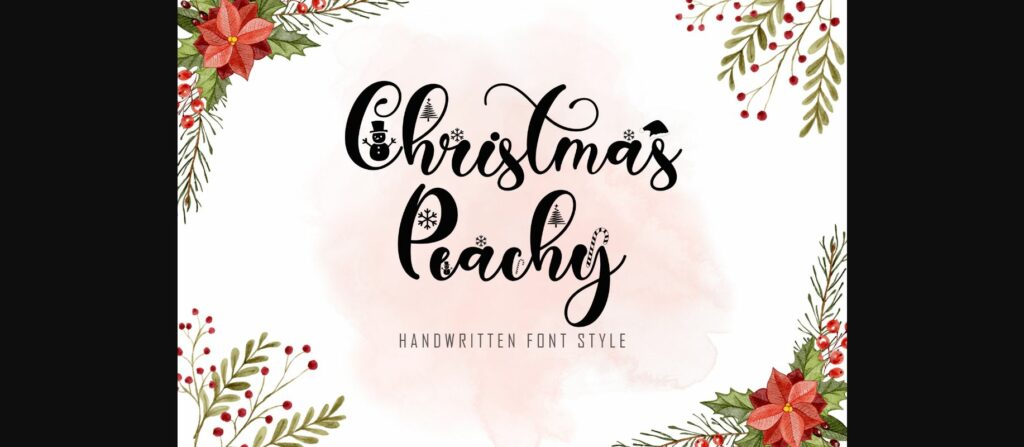 Christmas Peachy Font Poster 3