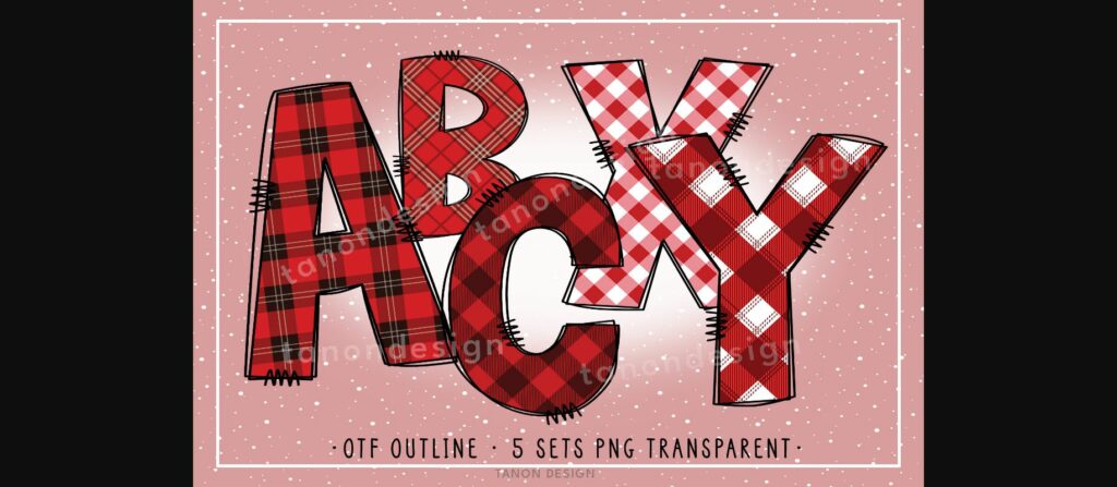 Christmas Plaid Font Poster 3