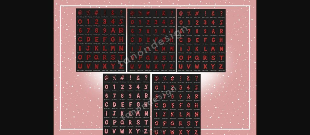 Christmas Plaid Font Poster 4