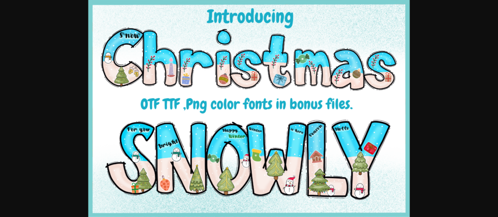 Christmas Snowly Font Poster 3