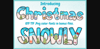 Christmas Snowly Font Poster 1