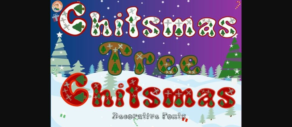 Christmas Tree Font Poster 3