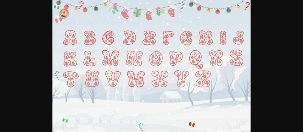 Christmas Tree Font Poster 2