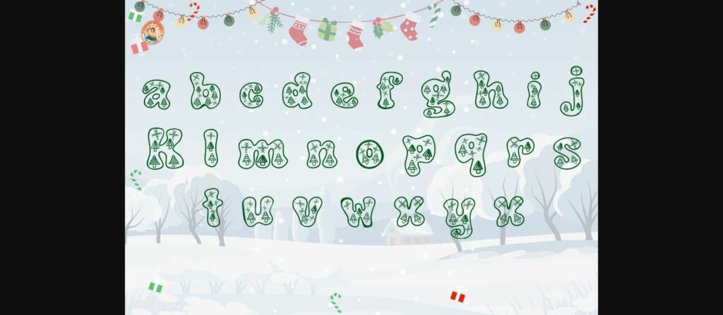 Christmas Tree Font Poster 5