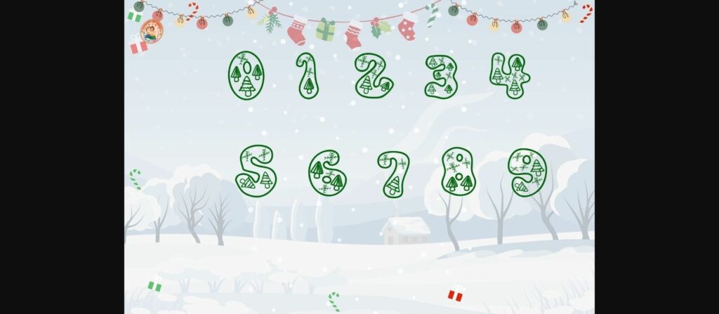 Christmas Tree Font Poster 6