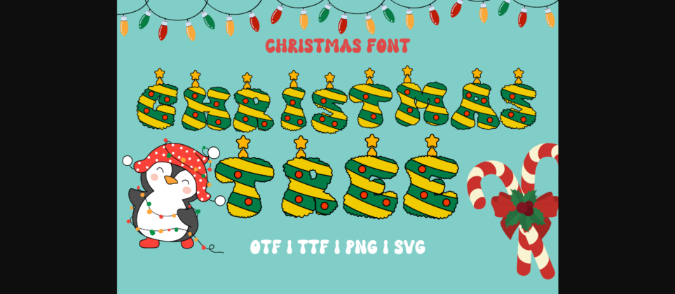 Christmas Tree Font Poster 3