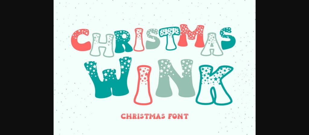 Christmas Wink Font Poster 1