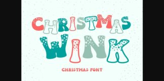 Christmas Wink Font Poster 1