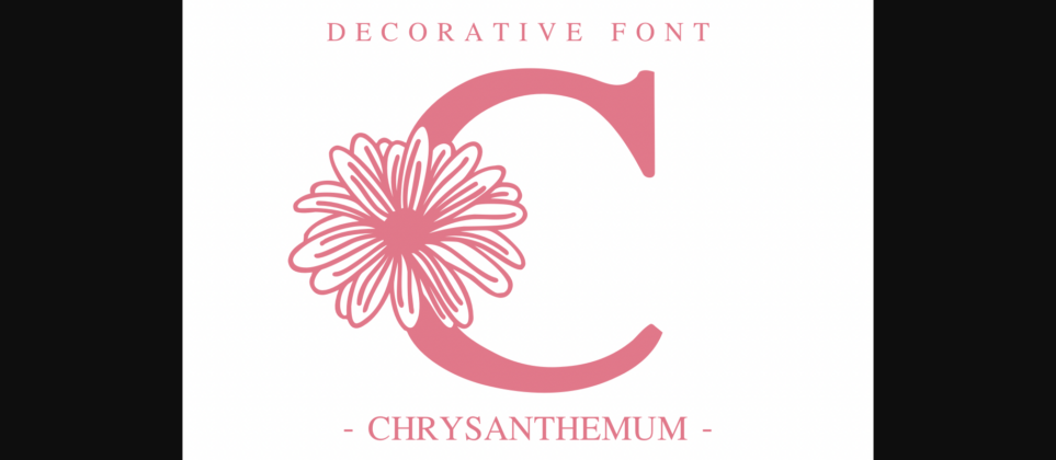 Chrysanthemum Font Poster 3