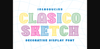 Clasico Sketch Font Poster 1