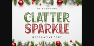 Clatter Sparkle Font Poster 1