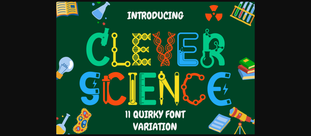 Clever Science Font Poster 3