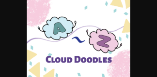 Cloud Doodles Font Poster 1