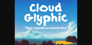 Cloudglyphic Font Poster 1