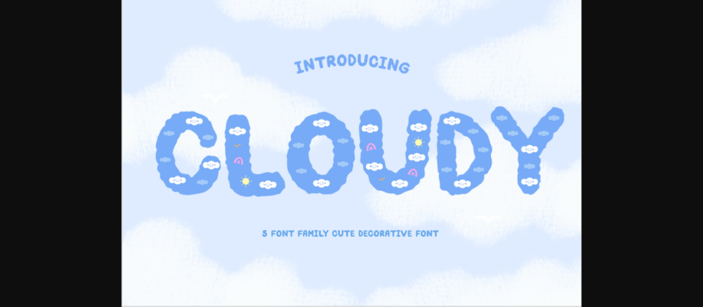 Cloudy Font Poster 3