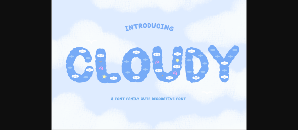 Cloudy Font Poster 3