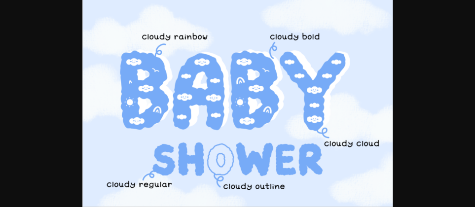 Cloudy Font Poster 4