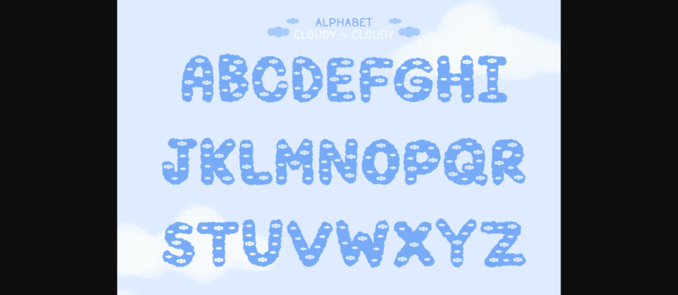 Cloudy Font Poster 10