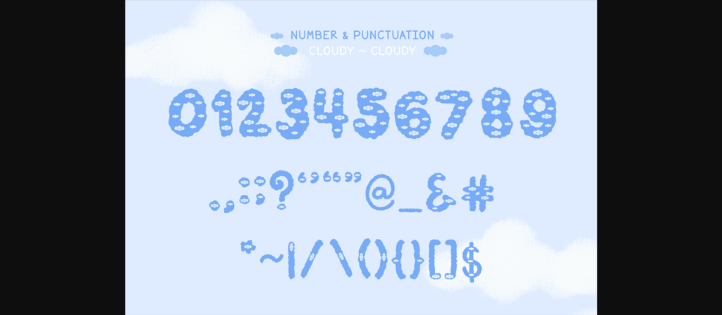 Cloudy Font Poster 11