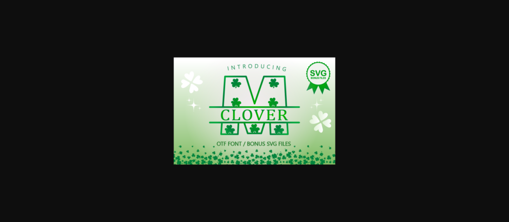 Clover Monogram Font Poster 3