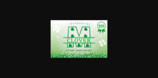 Clover Monogram Font Poster 1