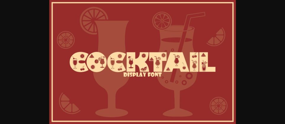 Cocktail Font Poster 3