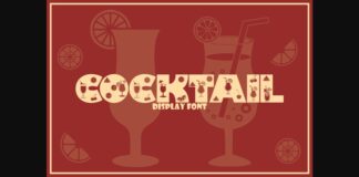 Cocktail Font Poster 1