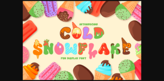 Cold Snowflake Font Poster 1