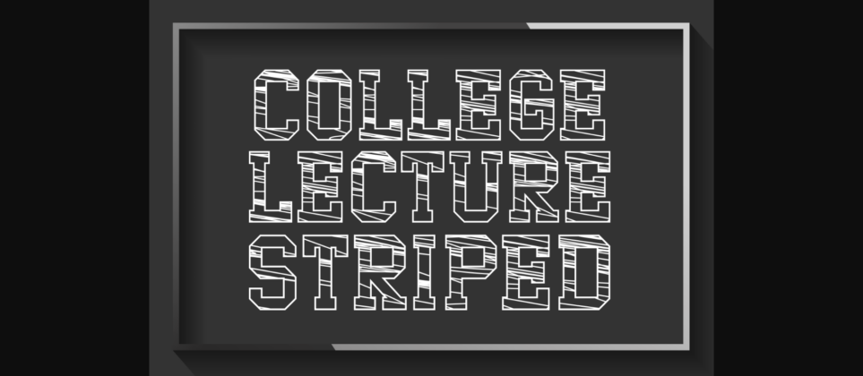 College Lecture Striped Font Poster 3