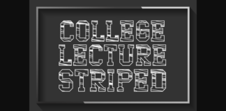 College Lecture Striped Font Poster 1