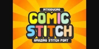 Comic Stitch Font Poster 1