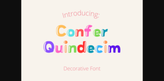 Confer Quindecim Font Poster 1