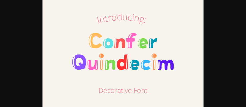 Confer Quindecim Font Poster 1