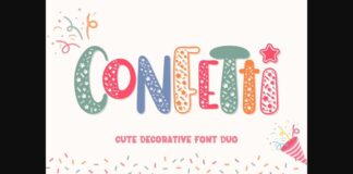 Confetti Font Poster 1