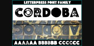 Cordoba Font Poster 1