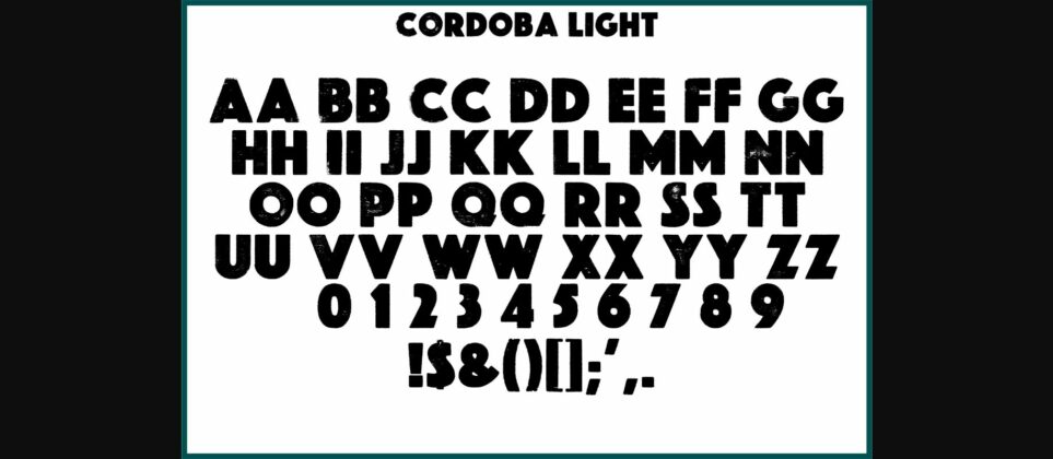 Cordoba Font Poster 7