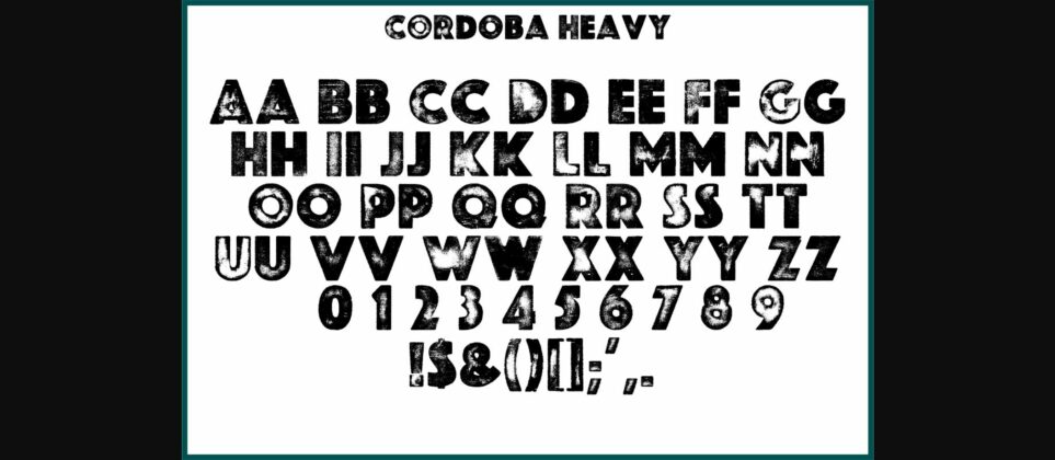 Cordoba Font Poster 8