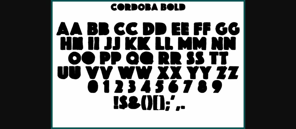 Cordoba Font Poster 9