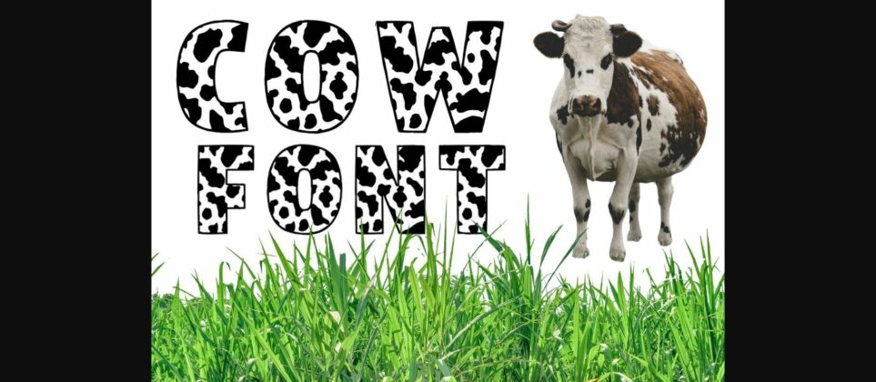 Cow Font Poster 3