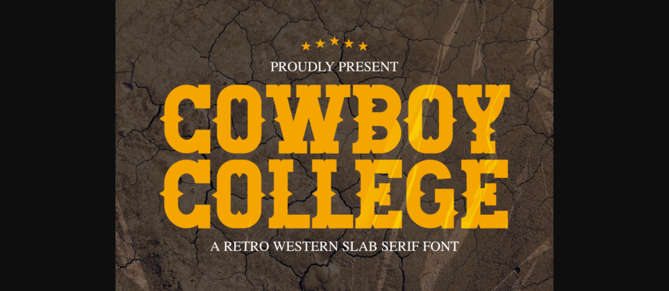 Cowboy College Font Poster 3