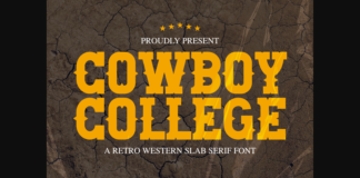 Cowboy College Font Poster 1