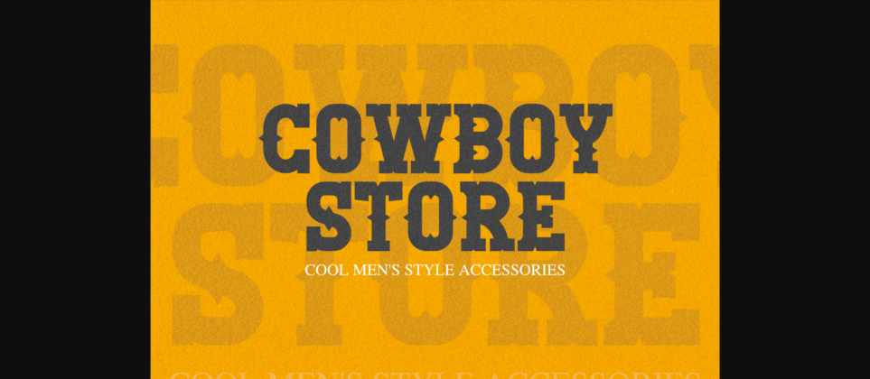 Cowboy College Font Poster 6