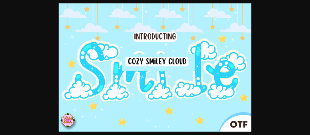 Cozy Smiley Cloud Font Poster 3